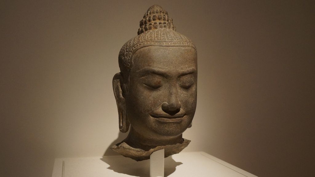 Head of a Buddhist Deity, Cambodia; The Art Institutes, Chicago