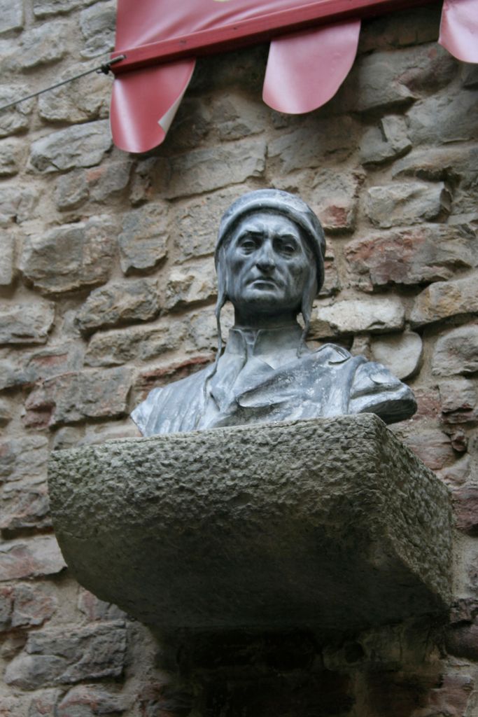 Bust of Dante at the Dante House, Florence, Italy