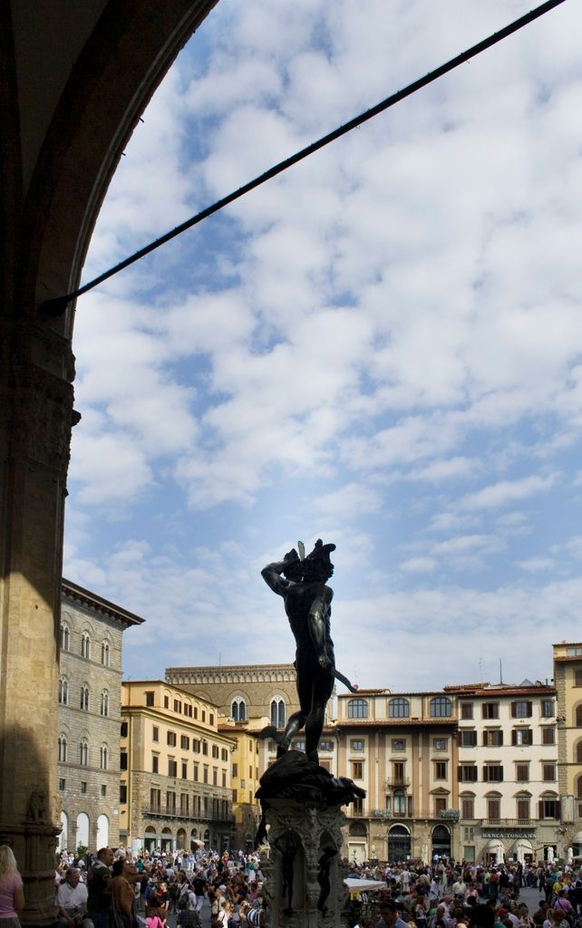 Cellini’s Perseus in the Loggia dei Lanzi, Florence, Italy