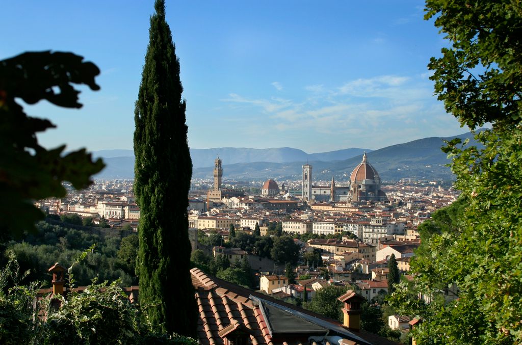 View of the city from Viale Gallileo Gallilei, Florence, Italy